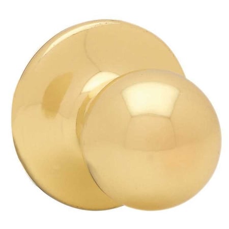 Kwikset Polo Half Dummy Knob, Bright Polished Brass 488P-3